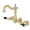 Kingston Brass KS1222PKL Duchess Two-Handle Wall Mount Bathroom Faucet, Polished Brass KS1222PKL - alternate 1